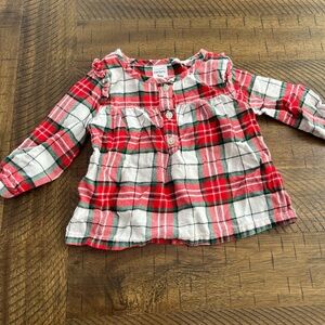Carter's Festive Christmas Plaid Button-Down Shirt